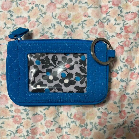 Vera Bradley Quilted Blue Keychain Pouch - Picture 2 of 3